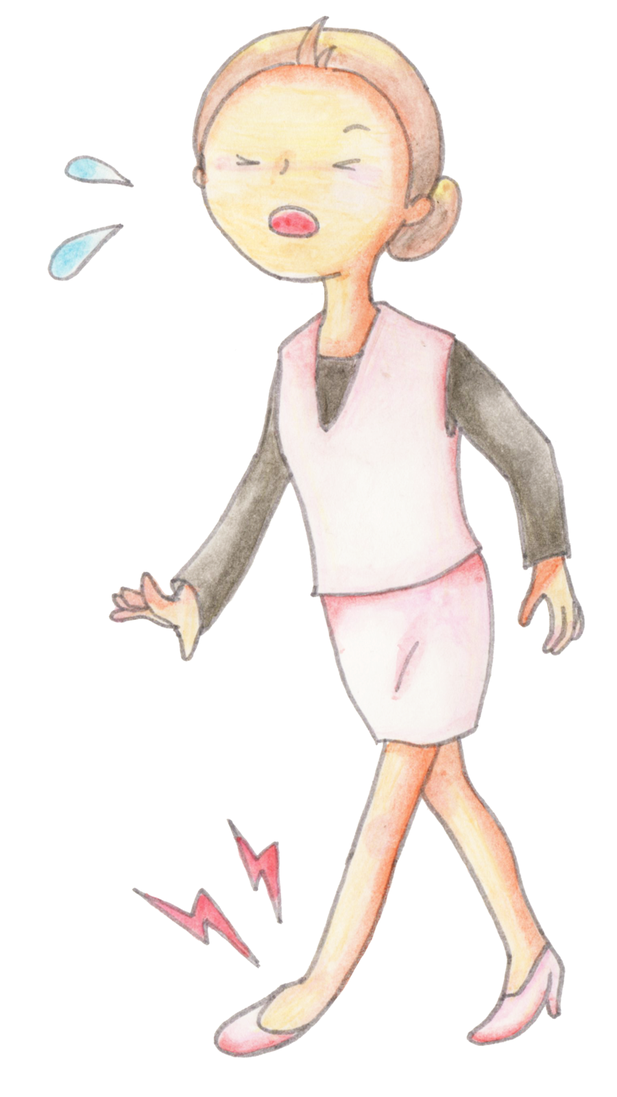 捻挫のイラスト