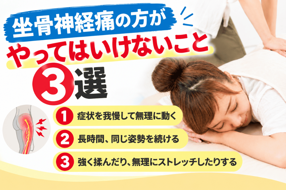 坐骨神経痛の方がやってはいけないこと3選